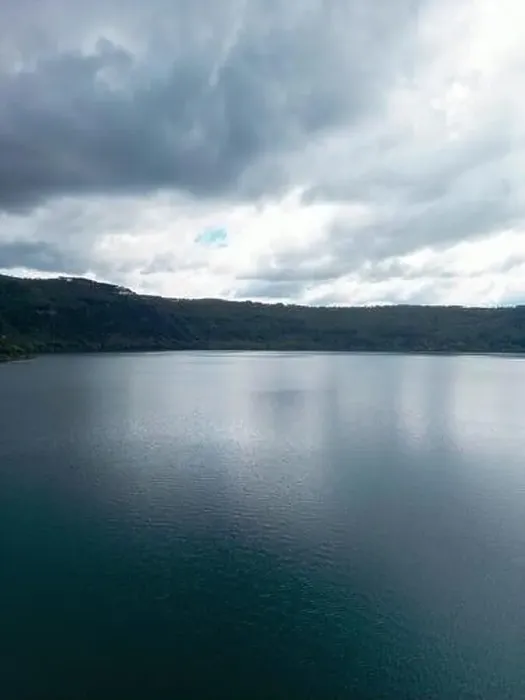 Framed Print : Photograph taken in Castel Gandolfo, Italy, from an elevated perspective, capturing a view of the lake and mountains Framed Print : Photograph taken in Castel Gandolfo, Italy, from an elevated perspective, capturing a view of the lake and mountains