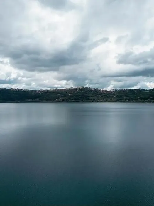 Framed Print : Photograph taken in Castel Gandolfo, Italy, from an elevated perspective, capturing a view of the lake and mountains Framed Print : Photograph taken in Castel Gandolfo, Italy, from an elevated perspective, capturing a view of the lake and mountains