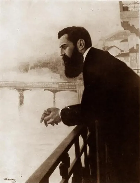 Framed Print : Photograph of Theodor Herzl (1860-1904) Austro-Hungarian journalist Framed Print : Photograph of Theodor Herzl (1860-1904) Austro-Hungarian journalist