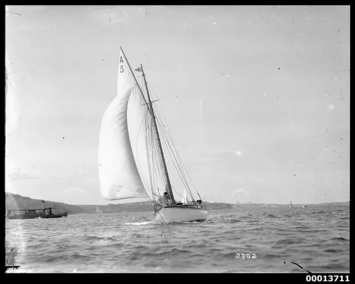 Framed Print : A photograph of a yacht, possibly the first HOANA Framed Print : A photograph of a yacht, possibly the first HOANA