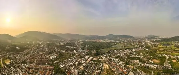 Framed Print : Phuket city Thailand, Aerial view drone photography High angle view of Phuket city Framed Print : Phuket city Thailand, Aerial view drone photography High angle view of Phuket city