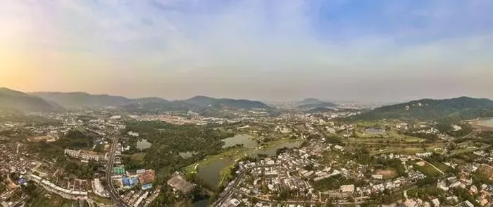 Framed Print : Phuket city Thailand, Aerial view drone photography High angle view of Phuket city Framed Print : Phuket city Thailand, Aerial view drone photography High angle view of Phuket city