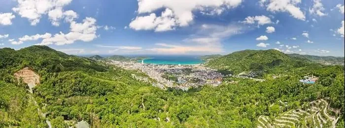 Framed Print : Phuket Thailand patong bay. Panorama landscape nature view from Drone camera Framed Print : Phuket Thailand patong bay. Panorama landscape nature view from Drone camera