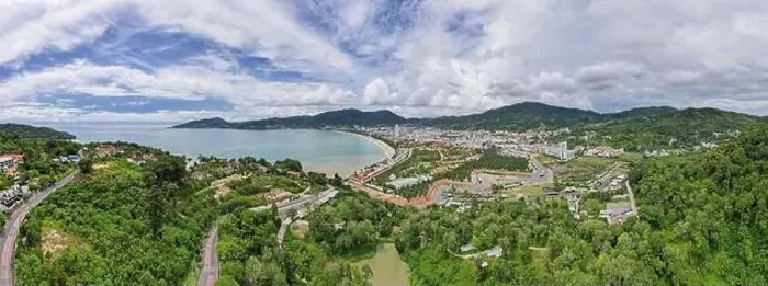 Framed Print : Phuket Thailand patong bay. Panorama landscape nature view from Drone camera Framed Print : Phuket Thailand patong bay. Panorama landscape nature view from Drone camera
