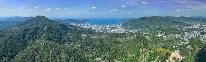 Framed Print : Phuket Thailand patong bay. Panorama landscape nature view from Drone camera Framed Print : Phuket Thailand patong bay. Panorama landscape nature view from Drone camera