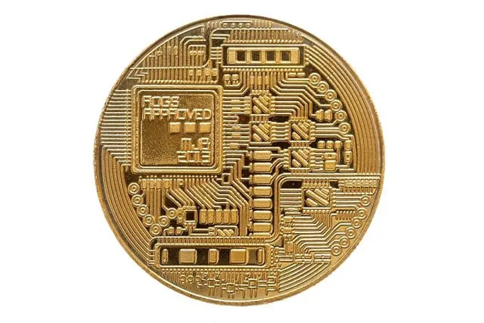 Framed Print : Back side of physical Bitcoin Framed Print : Back side of physical Bitcoin