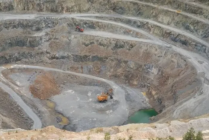 Framed Print : Picture of copper minnie pit in Rosia Poieni, Romania Framed Print : Picture of copper minnie pit in Rosia Poieni, Romania