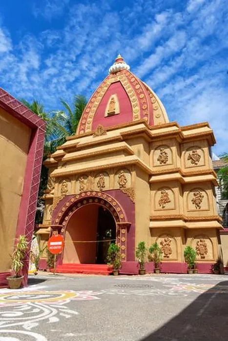 Framed Print : Picture of decorated Durga Puja pandal Framed Print : Picture of decorated Durga Puja pandal