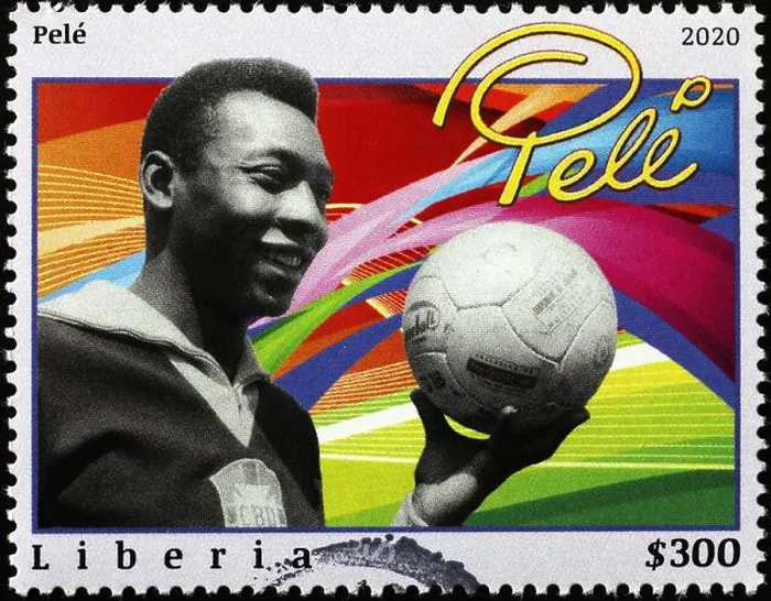 Framed Print : Picture of very young Pelé smiling on postage stamp Framed Print : Picture of very young Pelé smiling on postage stamp