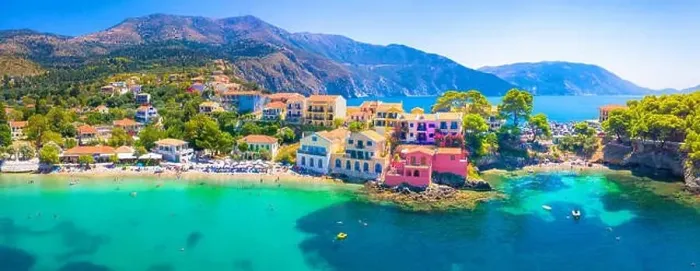 Framed Print : Picturesque Assos village in Kefalonia island, Greece Framed Print : Picturesque Assos village in Kefalonia island, Greece