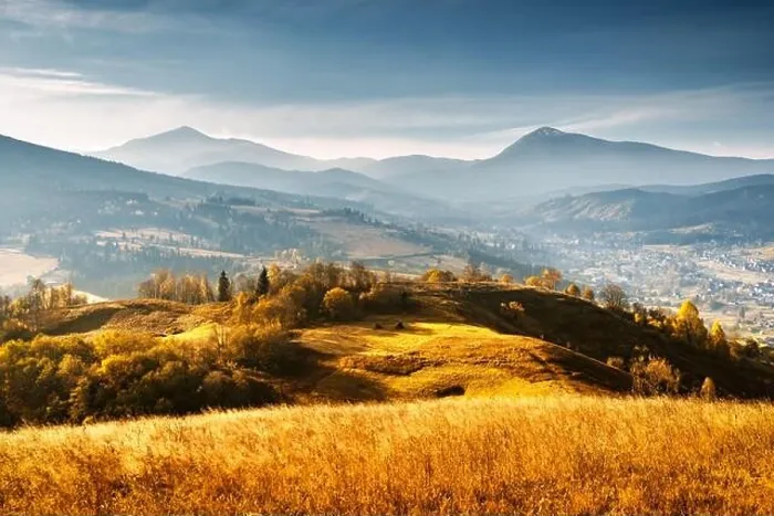 Framed Print : Picturesque autumn mountains with yellow grass and orange trees in the Carpathian mountains, Ukraine. Landscape photography Framed Print : Picturesque autumn mountains with yellow grass and orange trees in the Carpathian mountains, Ukraine. Landscape photography