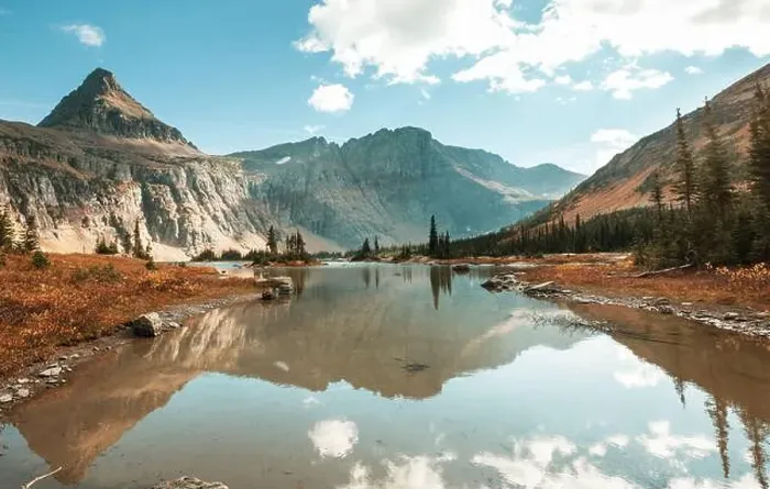 Framed Print : Picturesque rocky peaks of the Glacier National Park, Montana, USA. Beautiful natural landscapes Framed Print : Picturesque rocky peaks of the Glacier National Park, Montana, USA. Beautiful natural landscapes