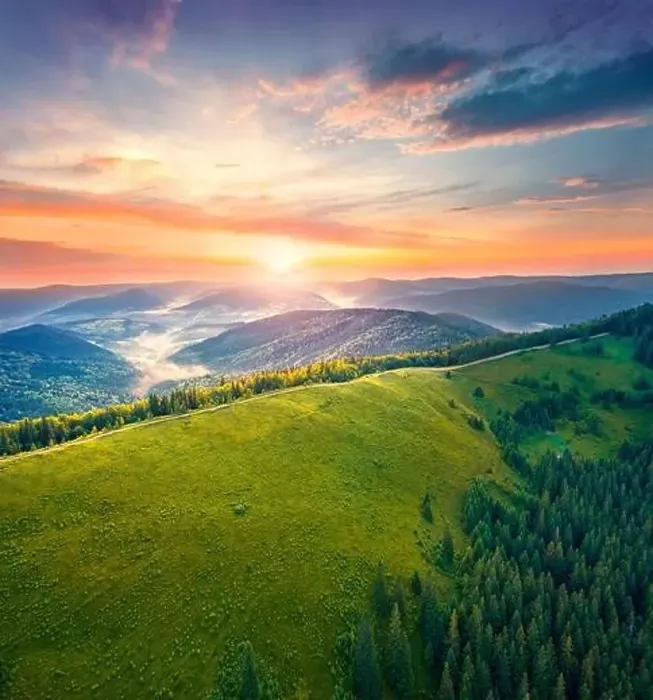 Framed Print : Picturesque sunrise on Lisniv ridge Framed Print : Picturesque sunrise on Lisniv ridge