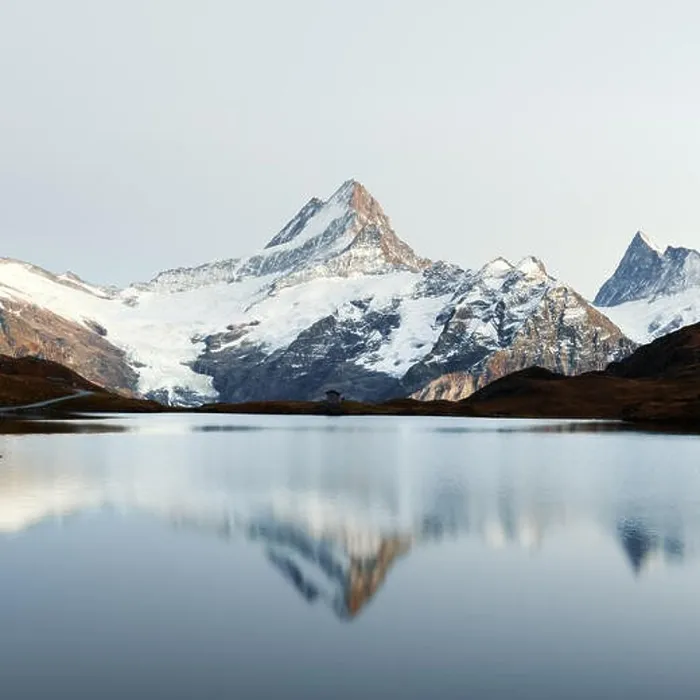 Framed Print : Picturesque view on Bachalpsee lake in Swiss Alps mountains. Snowy peaks of Wetterhorn, Mittelhorn and Rosenhorn on background. Grindelwald valley Framed Print : Picturesque view on Bachalpsee lake in Swiss Alps mountains. Snowy peaks of Wetterhorn, Mittelhorn and Rosenhorn on background. Grindelwald valley