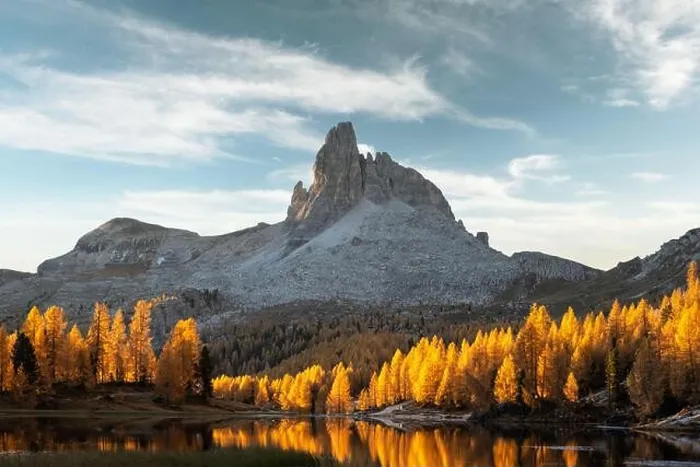 Framed Print : Picturesque view on Federa Lake in sunrise time. Autumn mountains landscape with Lago di Federa and bright orange larches in the Dolomite Apls Framed Print : Picturesque view on Federa Lake in sunrise time. Autumn mountains landscape with Lago di Federa and bright orange larches in the Dolomite Apls