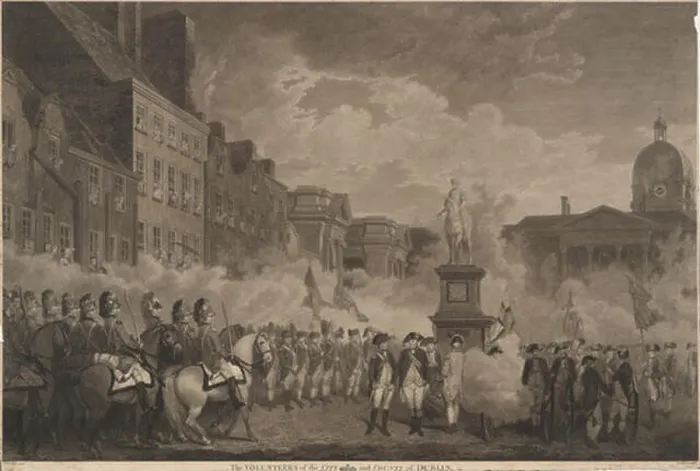 Framed Print : This piece by Joseph Collyer, titled The Volunteers of Dublin Framed Print : This piece by Joseph Collyer, titled The Volunteers of Dublin