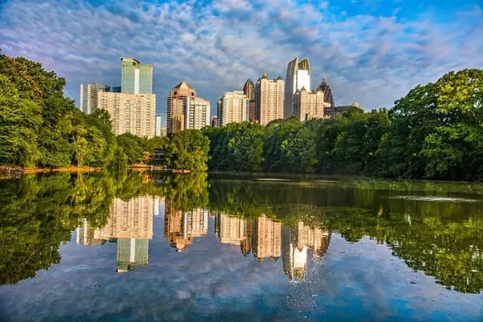 Framed Print : Piedmont Park in Atlanta Georgia GA Framed Print : Piedmont Park in Atlanta Georgia GA