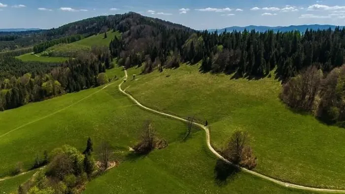 Framed Print : Pieniny National Park landscape, aerial drone view Framed Print : Pieniny National Park landscape, aerial drone view