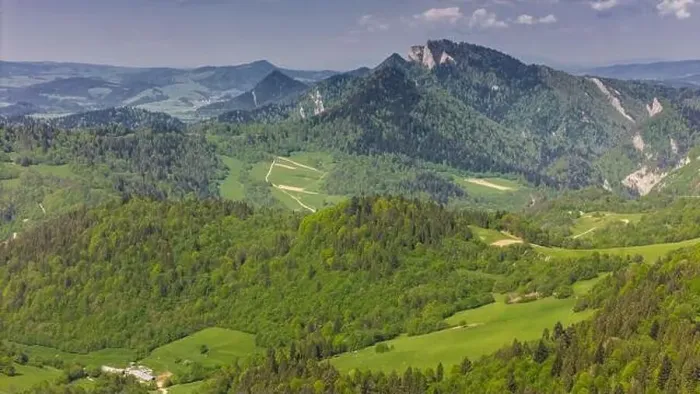 Framed Print : Pieniny National Park landscape, aerial drone view Framed Print : Pieniny National Park landscape, aerial drone view