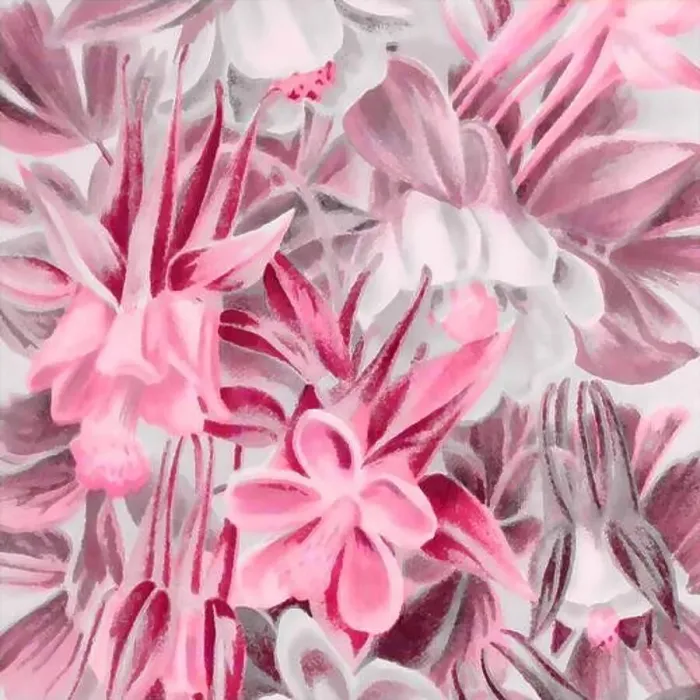 Framed Print : Pink-toned square floral art, digitally created Framed Print : Pink-toned square floral art, digitally created