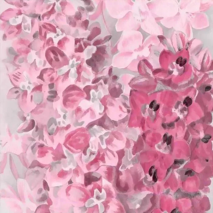 Framed Print : Pink-toned square floral art, digitally created Framed Print : Pink-toned square floral art, digitally created