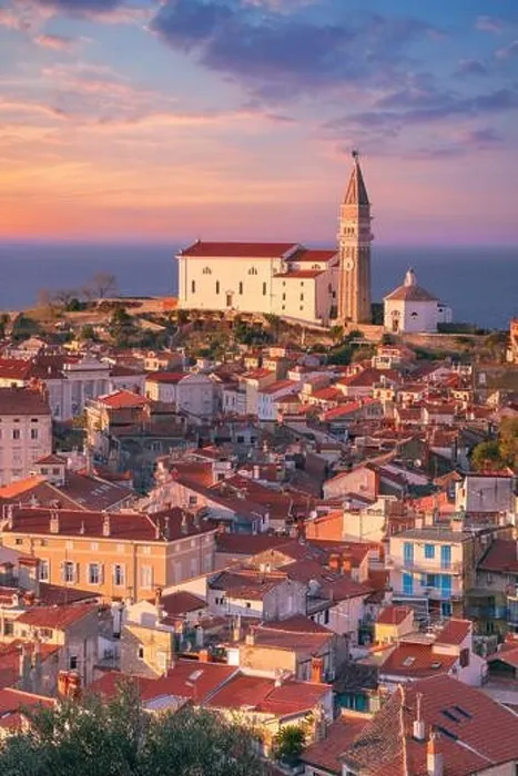 Framed Print : Piran, Slovenia. Aerial cityscape image of beautiful Piran, Slovenia at spring sunset Framed Print : Piran, Slovenia. Aerial cityscape image of beautiful Piran, Slovenia at spring sunset