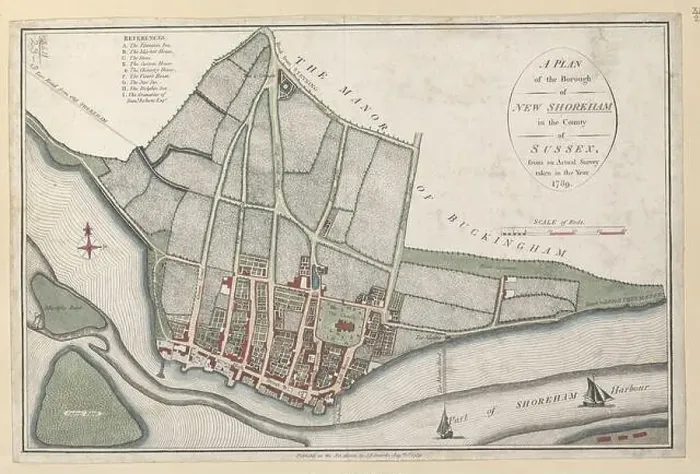Framed Print : A PLAN of the Borough of NEW SHOREHAM in the County of SUSSEX Framed Print : A PLAN of the Borough of NEW SHOREHAM in the County of SUSSEX