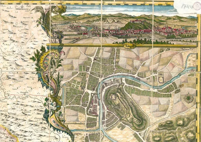 Framed Print : Русский: Plan of Laibach, 1744 Framed Print : Русский: Plan of Laibach, 1744