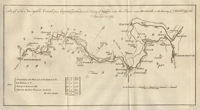 Framed Print : A plan of the navigable canal… Chesterfield canal. GENTS MAG 1777 old map Framed Print : A plan of the navigable canal… Chesterfield canal. GENTS MAG 1777 old map