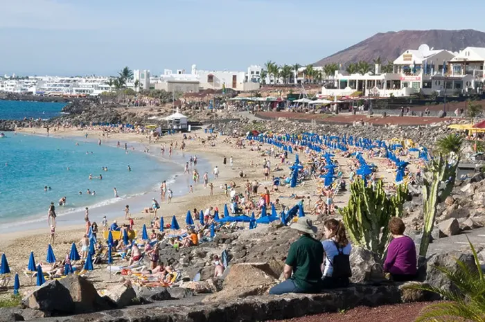 Framed Print : Playa Blanca Lanzarote beach beaches sun lounger loungers bathing bath sunbathing sunbathing canary islands isles white Framed Print : Playa Blanca Lanzarote beach beaches sun lounger loungers bathing bath sunbathing sunbathing canary islands isles white