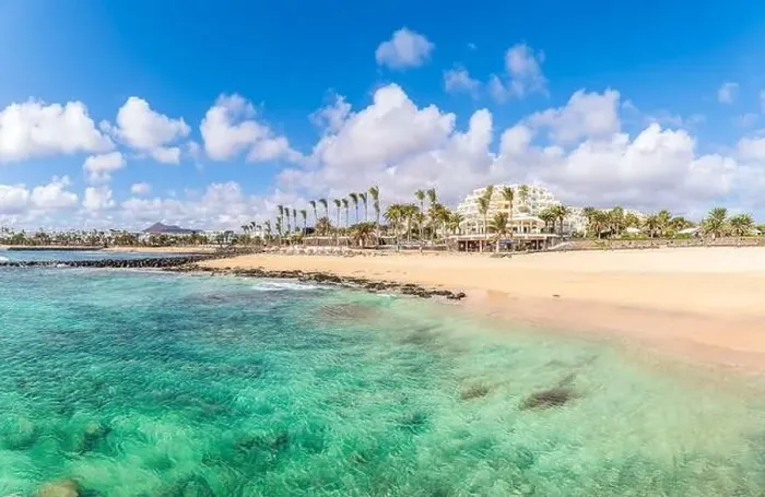 Framed Print : Playa de las Cucharas, Costa Teguise Framed Print : Playa de las Cucharas, Costa Teguise