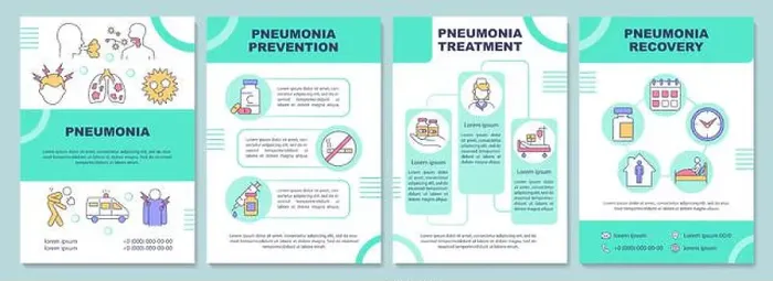 Framed Print : Pneumonia brochure template Framed Print : Pneumonia brochure template