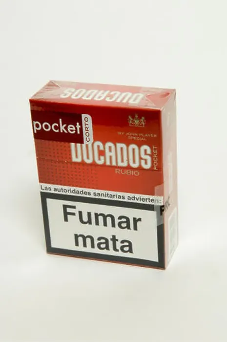 Framed Print : Pocket Ducados Rubio Cigarette Packet on white backgound Framed Print : Pocket Ducados Rubio Cigarette Packet on white backgound