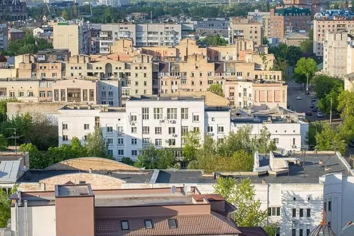 Framed Print : Podil, old Kyiv area. Top view. Ukraine Framed Print : Podil, old Kyiv area. Top view. Ukraine
