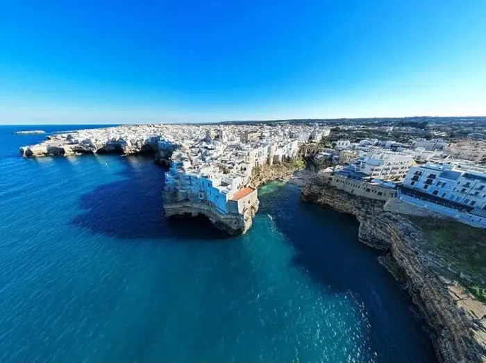 Framed Print : Polignano aerial view, apulia, italy Framed Print : Polignano aerial view, apulia, italy