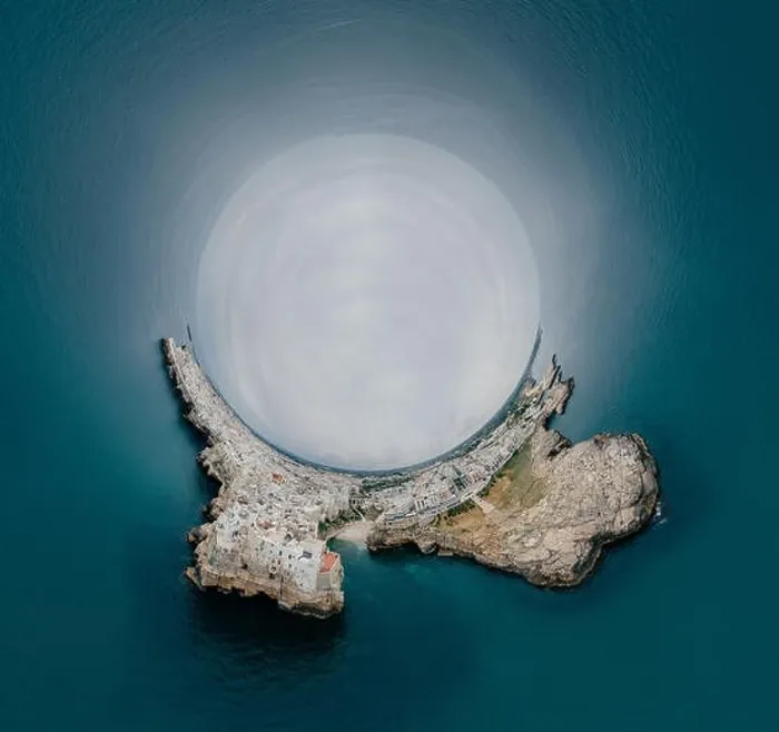 Framed Print : Polignano a Mare Apulia City Sea Coastline and white houses in Italy Drone 360 vr Framed Print : Polignano a Mare Apulia City Sea Coastline and white houses in Italy Drone 360 vr