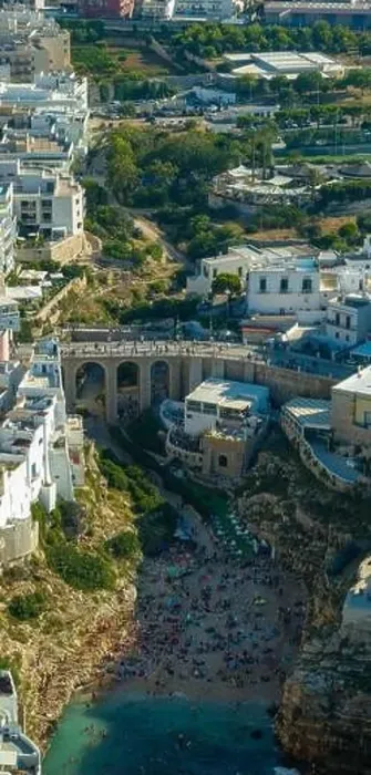 Framed Print : Polignano a Mare drone shot. Aerial view shot of Cala Paura in Puglia, Polignano. Most famous beach in South Italy Framed Print : Polignano a Mare drone shot. Aerial view shot of Cala Paura in Puglia, Polignano. Most famous beach in South Italy
