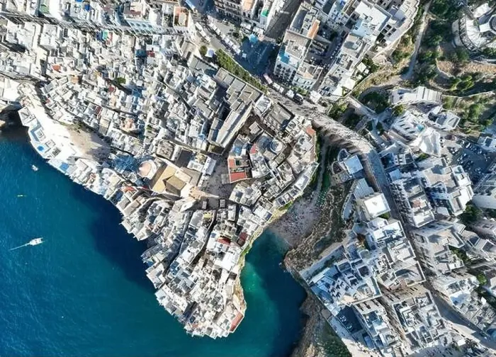 Framed Print : Polignano a Mare drone shot. Aerial view shot of Cala Paura in Puglia, Polignano. Most famous beach in South Italy Framed Print : Polignano a Mare drone shot. Aerial view shot of Cala Paura in Puglia, Polignano. Most famous beach in South Italy