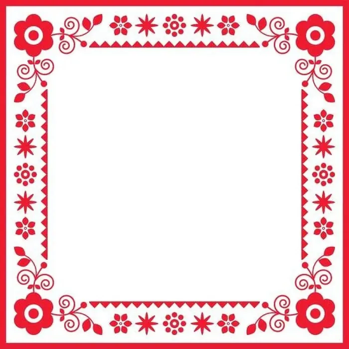 Framed Print : Polish retro floral folk art square frame or border vector design, perfect for greeting card or wedding invitation Framed Print : Polish retro floral folk art square frame or border vector design, perfect for greeting card or wedding invitation