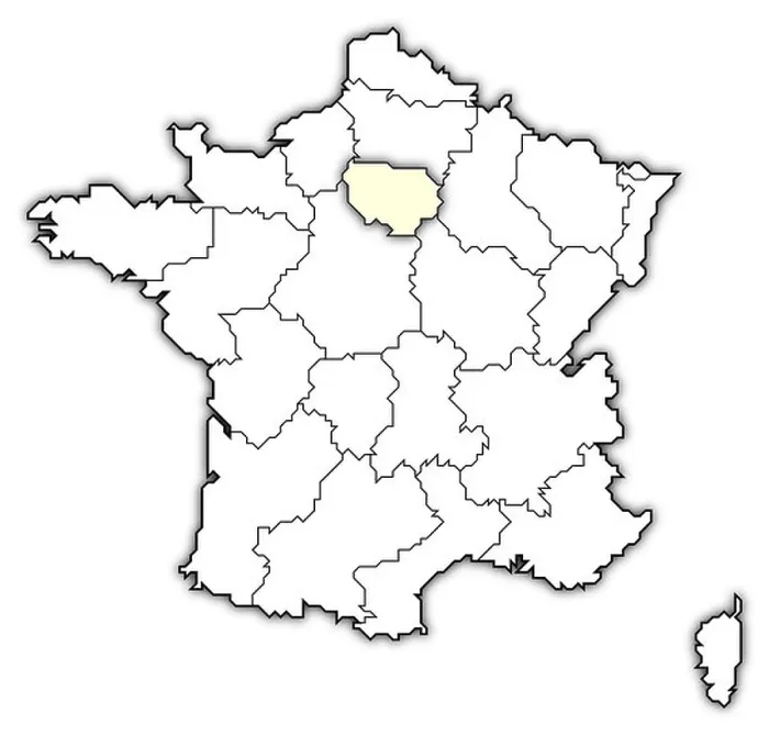 Framed Print : Political map of France with the several regions where Île-de-France is highlighted Framed Print : Political map of France with the several regions where Île-de-France is highlighted