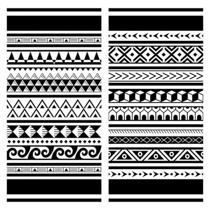 Framed Print : Polynesian Maori tattoo seamless vector pattern, Hawaiian tribal design - two geometric patterns set Framed Print : Polynesian Maori tattoo seamless vector pattern, Hawaiian tribal design - two geometric patterns set