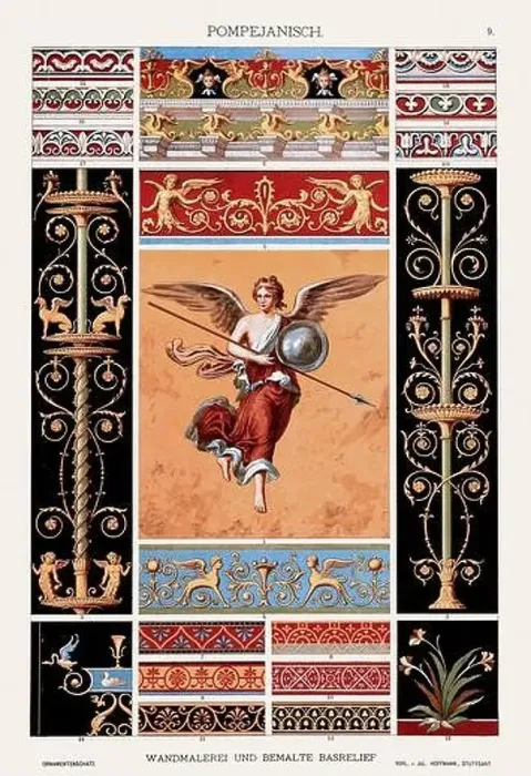 Framed Print : Pompeian Ornamentation from Antiquity Framed Print : Pompeian Ornamentation from Antiquity