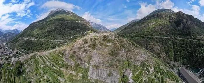 Framed Print : Pont Saint Martin, Italy - 17 September 2023: drone view at the village of Pont Saint Martin on Aosta valley in Italy Framed Print : Pont Saint Martin, Italy - 17 September 2023: drone view at the village of Pont Saint Martin on Aosta valley in Italy