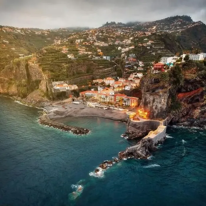 Framed Print : Ponta do Sol Village during Sunset on Madeira, Portugal, post processed using exposure bracketing