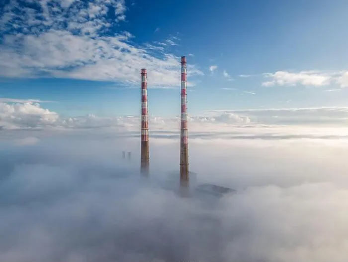 Framed Print : The Poolbeg Chimneys standing out against the 95m low cloud and fog Framed Print : The Poolbeg Chimneys standing out against the 95m low cloud and fog