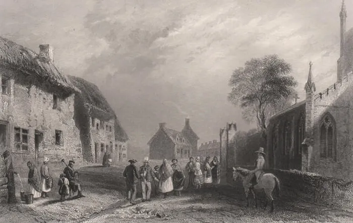 Framed Print : Poosie Nansie's house, Mauchline, East Ayrshire. Scotland. BARTLETT c1840 Framed Print : Poosie Nansie's house, Mauchline, East Ayrshire. Scotland. BARTLETT c1840