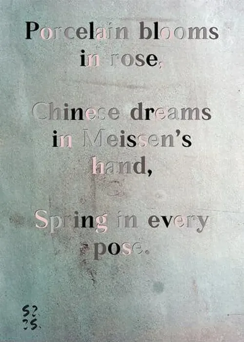Framed Print : Porcelain blooms in rose, Chinese dreams in Meissen's hand Framed Print : Porcelain blooms in rose, Chinese dreams in Meissen's hand
