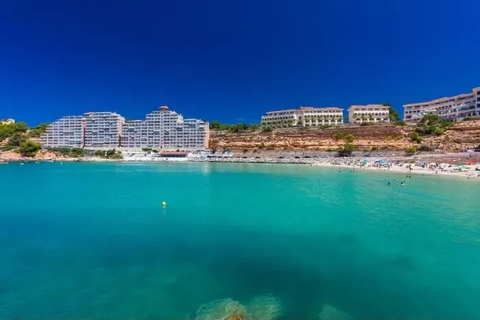 Framed Print : Port Adriano sandy beach in summer, El Toro, Majorca, Balearic Islands, Spain Framed Print : Port Adriano sandy beach in summer, El Toro, Majorca, Balearic Islands, Spain