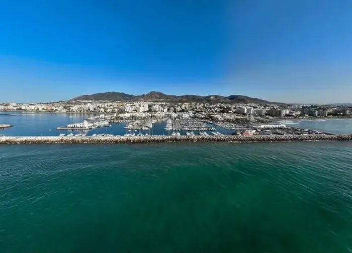 Framed Print : Port Marina in the municipality of Benalmádena from a drone's eye view, Spain Framed Print : Port Marina in the municipality of Benalmádena from a drone's eye view, Spain