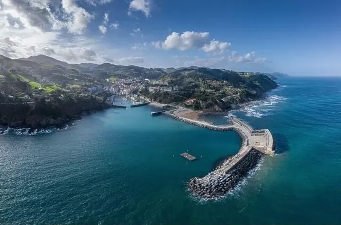 Framed Print : Port of Mutriku aerial view, Gipuzkoa, Basque Country Framed Print : Port of Mutriku aerial view, Gipuzkoa, Basque Country